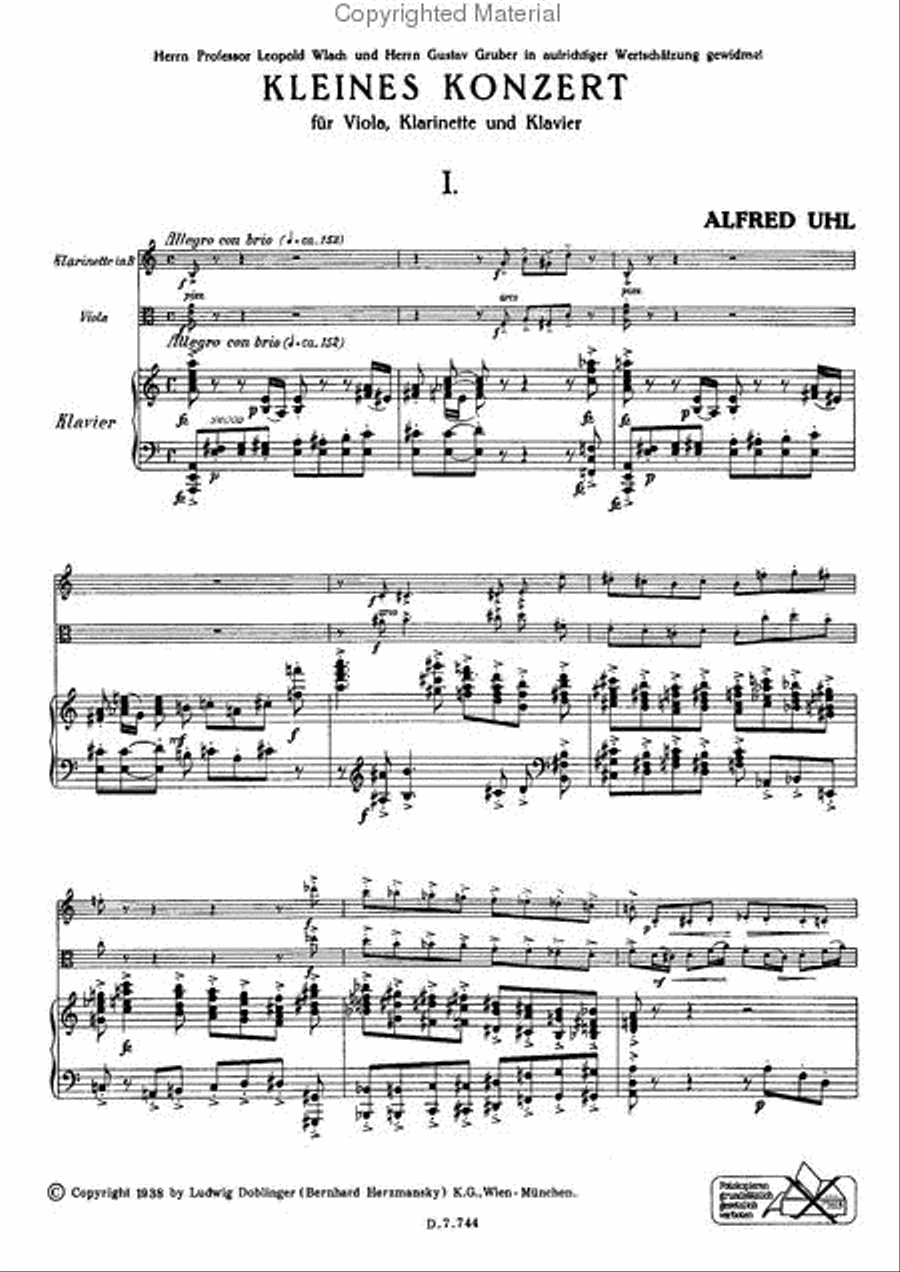 Kleines Konzert (1937) Kleines Konzert (1937) Clarinet scores gallery preview page 2