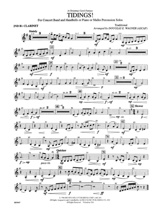 Tidings! (A Christmas Carol Fantasy): 2nd B-flat Clarinet