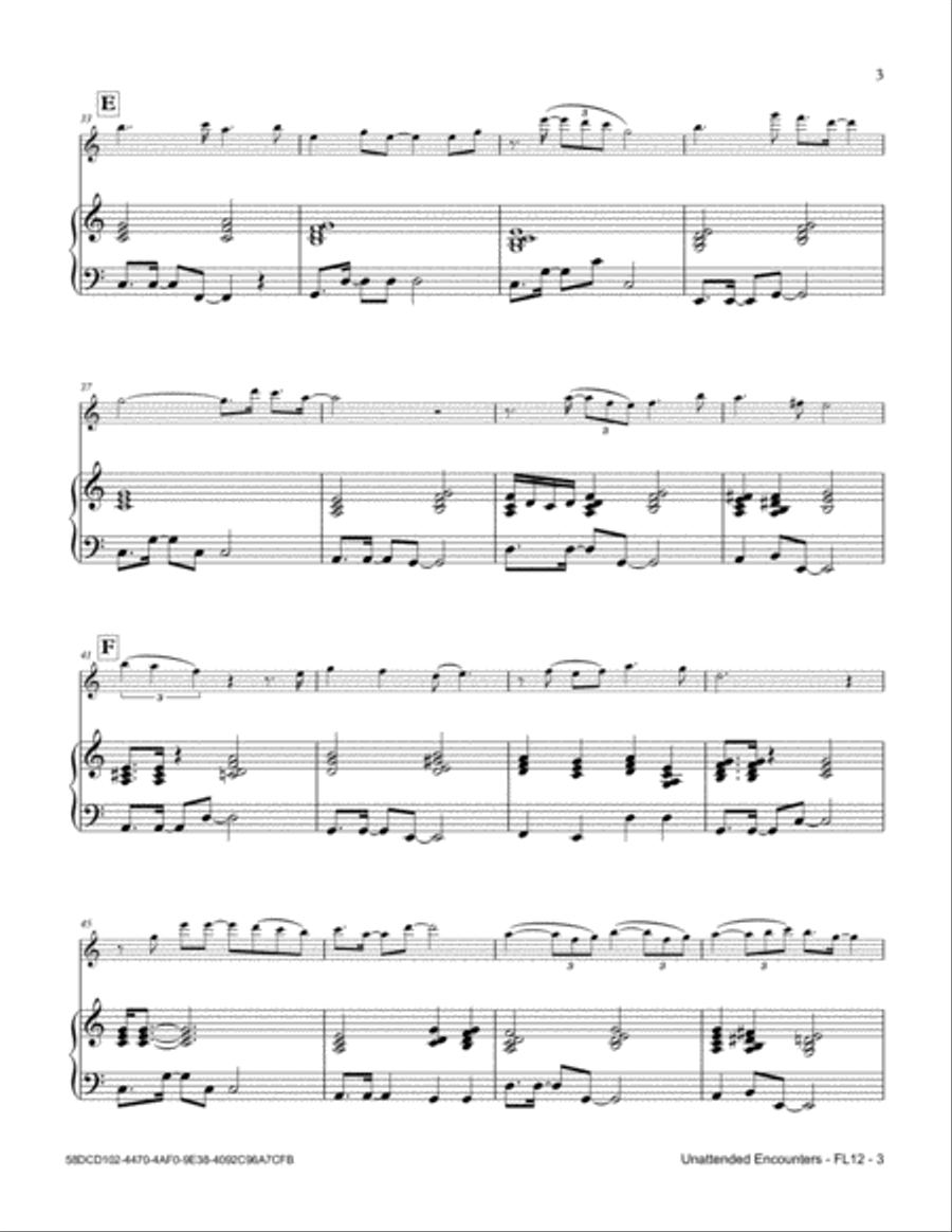 Unattended Encounters Flute Solo scores gallery preview page 3