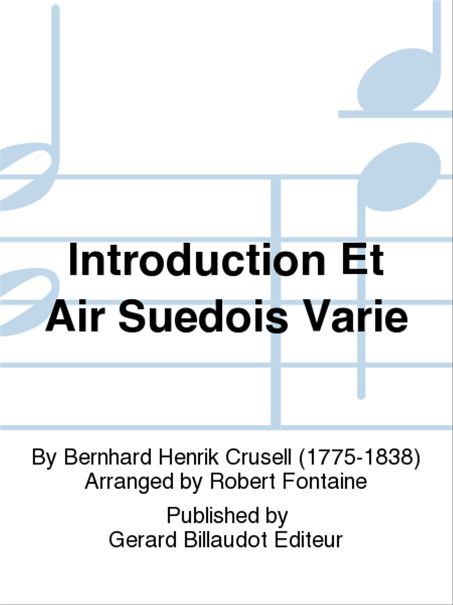 Introduction Et Air Suedois Varie Chamber Music scores gallery preview page 1