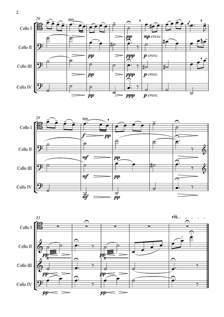 The Song Of The Birds String Quartet scores gallery preview page 2