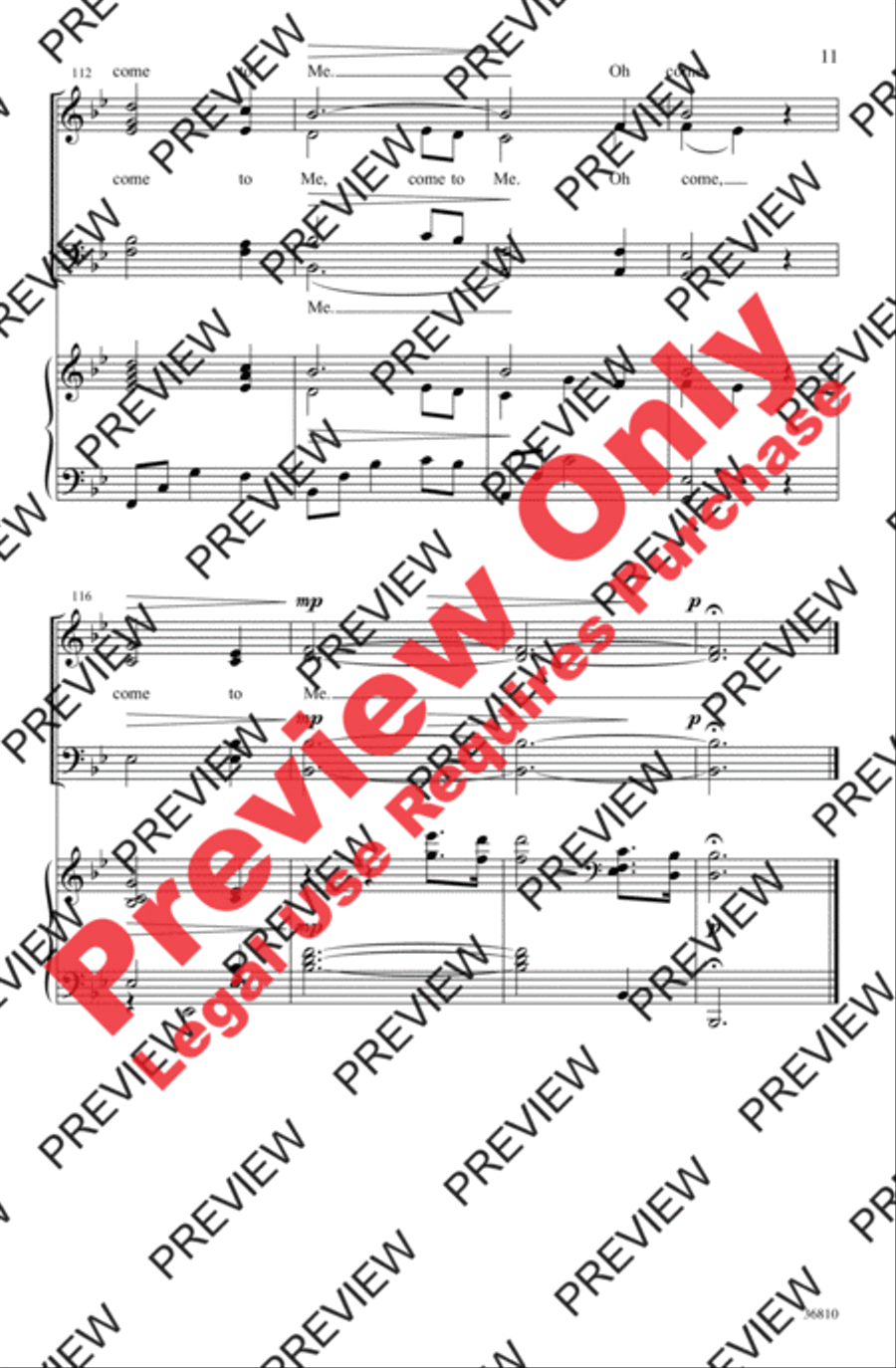 Come to Me 4-Part scores gallery preview page 11