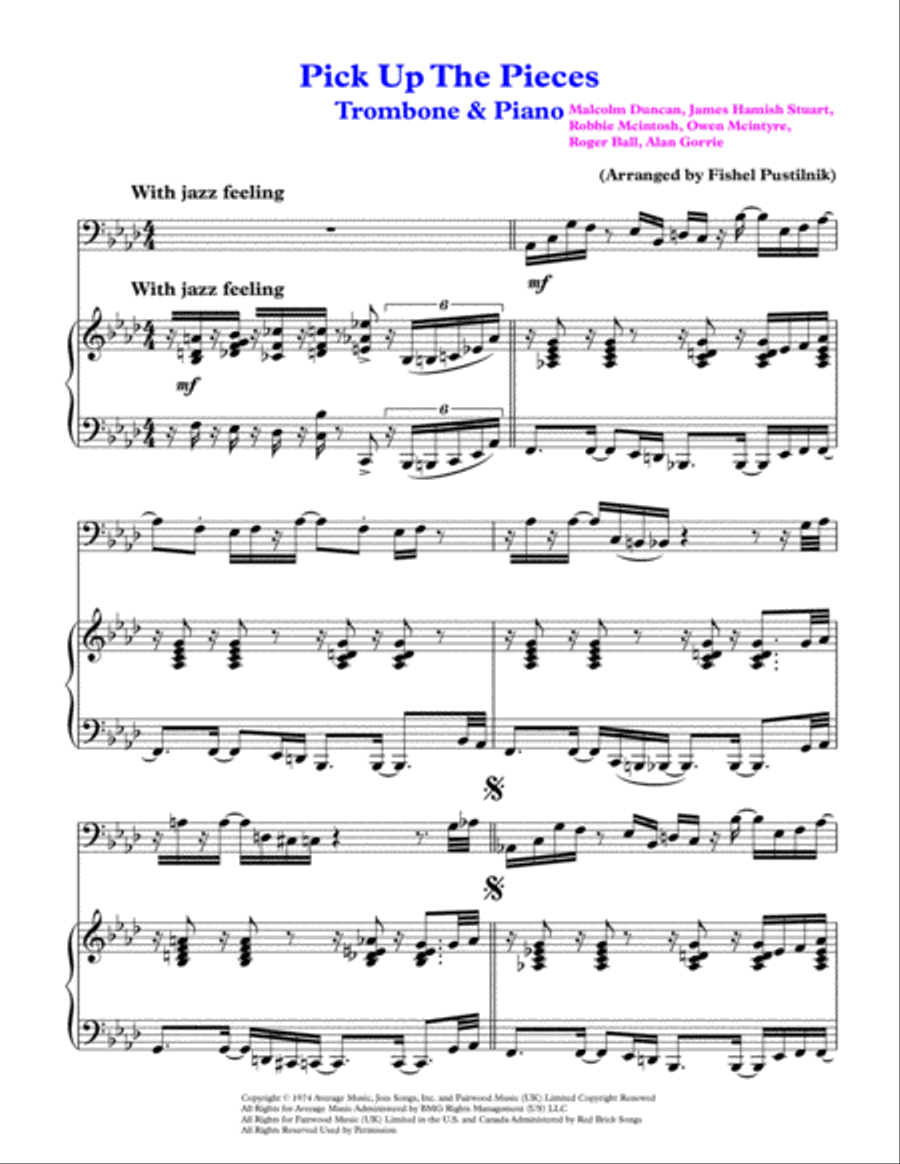 Pick Up The Pieces Piano scores gallery preview page 2