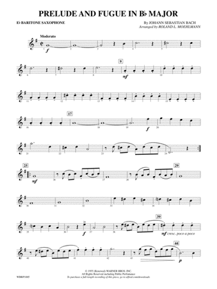 Prelude and Fugue in B-Flat Major: E-flat Baritone Saxophone