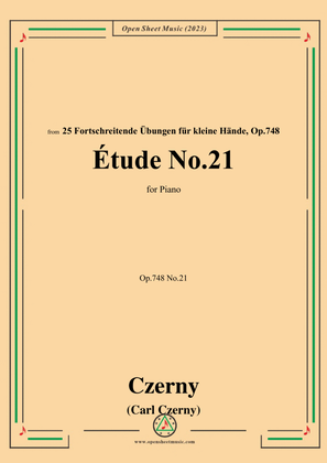 C. Czerny-Exercise No.21,Op.748 No.21
