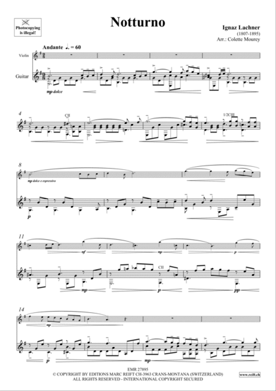 Notturno Notturno Violin scores gallery preview page 5