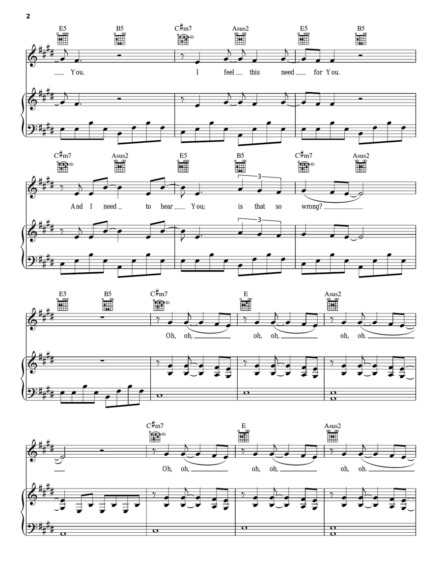 Times Times Piano, Vocal, Guitar scores gallery preview page 2
