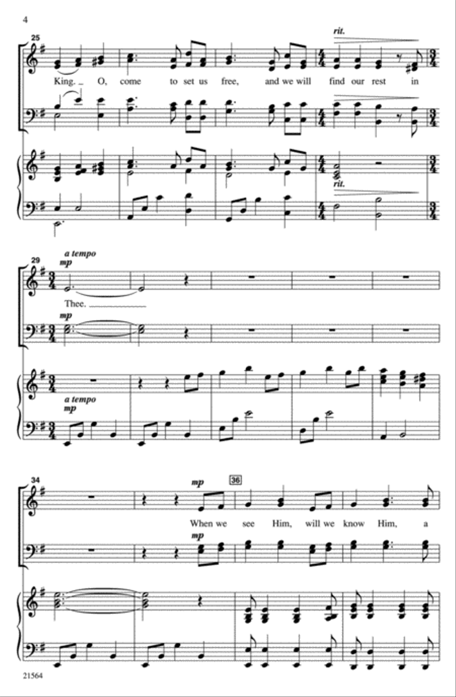 Waiting Waiting 4-Part scores gallery preview page 4