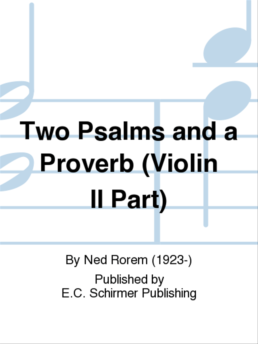 Two Psalms and a Proverb (Violin II Part) Violin scores gallery preview page 1