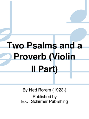 Two Psalms and a Proverb (Violin II Part)