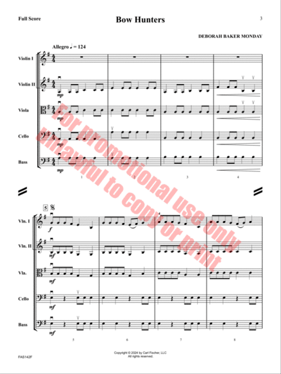 Bow Hunters Orchestra scores gallery preview page 4