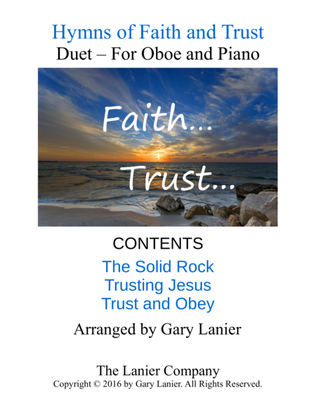 Book cover for Gary Lanier: Hymns of Faith and Trust (Duets for Oboe & Piano)