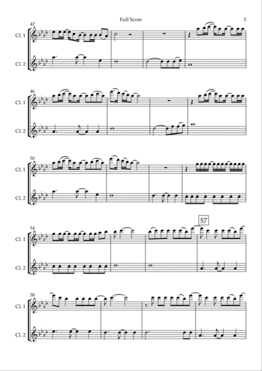 Empire State Of Mind Clarinet Duet scores gallery preview page 3