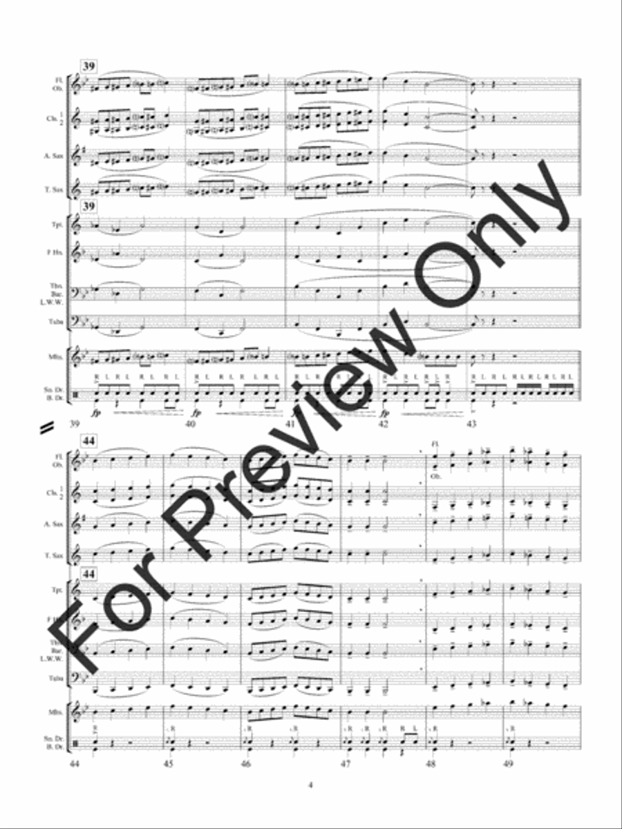 Wise Warm -Ups For School Band Concert Band scores gallery preview page 9