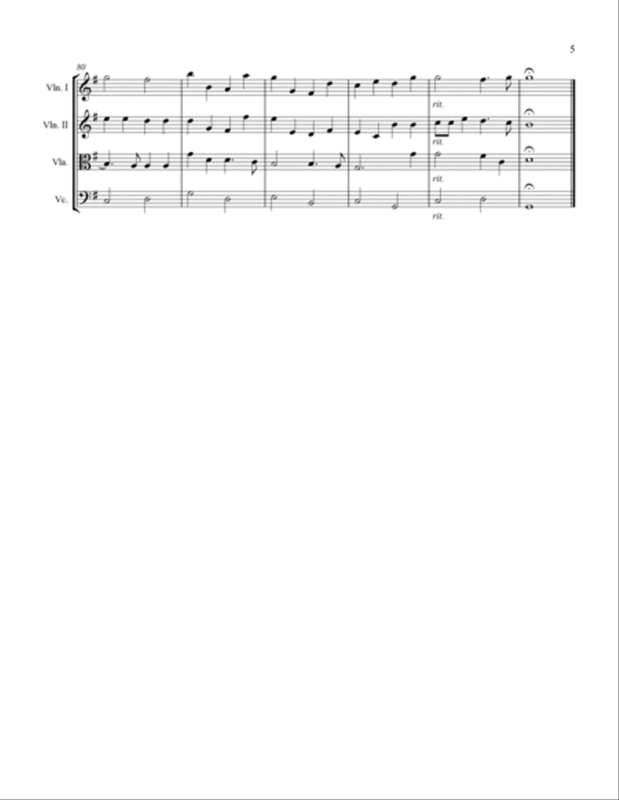 Pachelbel - Canon in D Major (for String Quartet) String Quartet scores gallery preview page 6