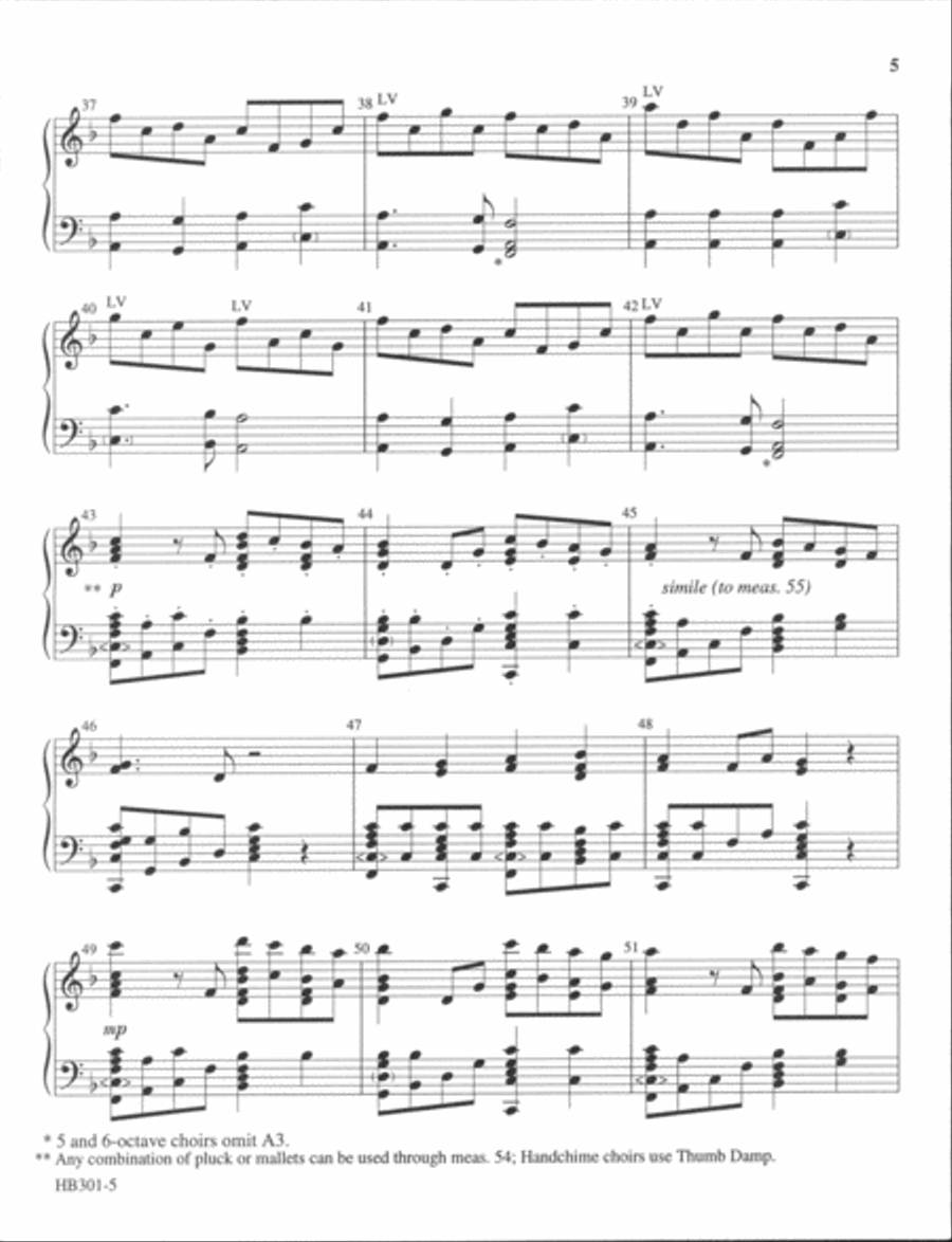 Angels We Have Heard on High - Hakes 5-Octaves scores gallery preview page 5
