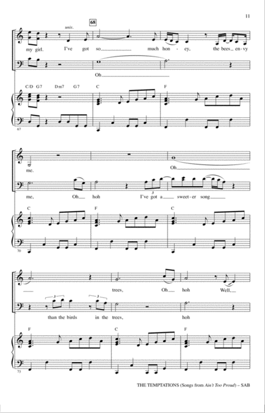 The Temptations (Songs from Ain't Too Proud) (arr. Mark Brymer) 3-Part scores gallery preview page 10