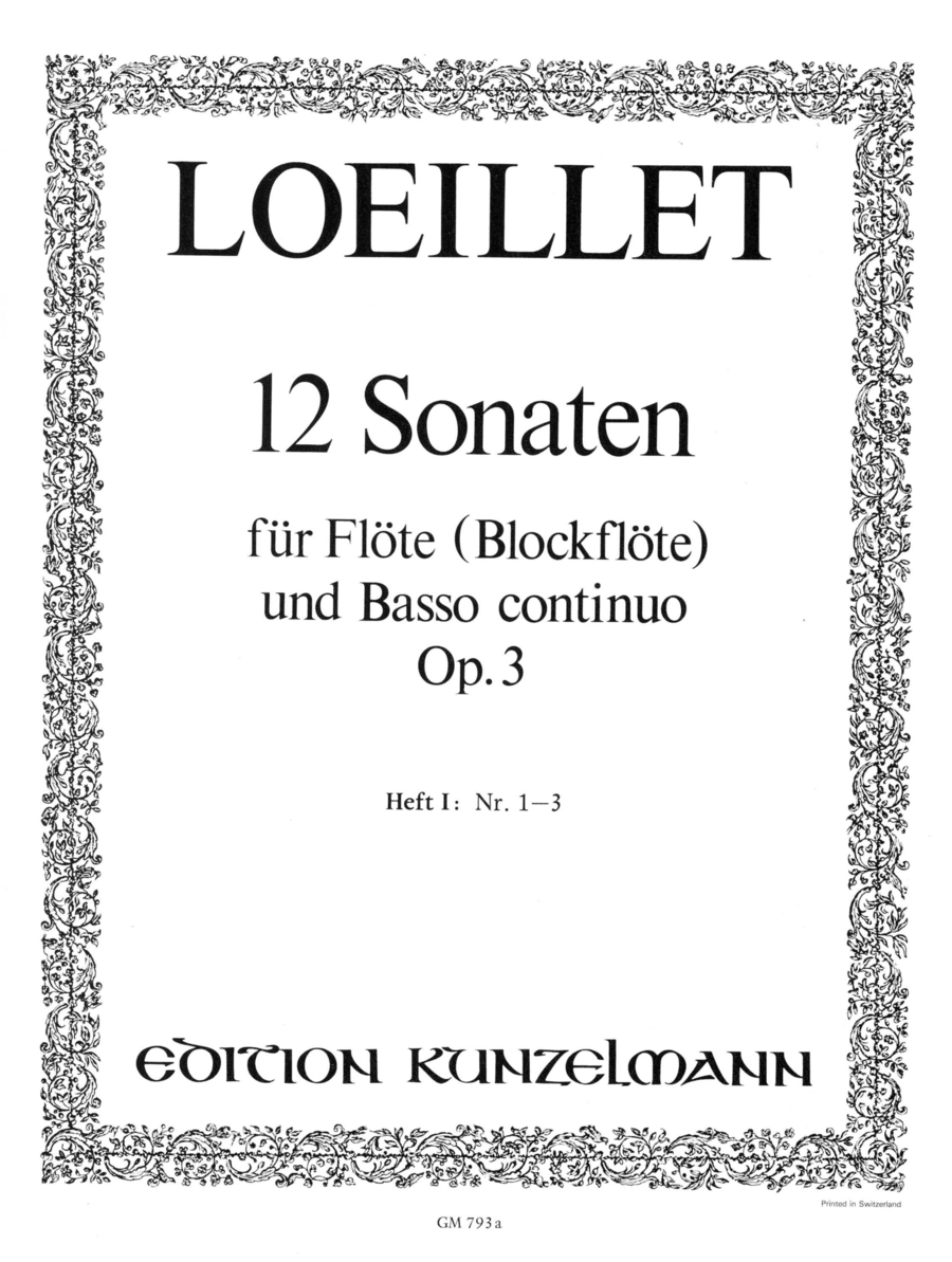 Flute Sonatas (12) in 4 volumes Volume 1