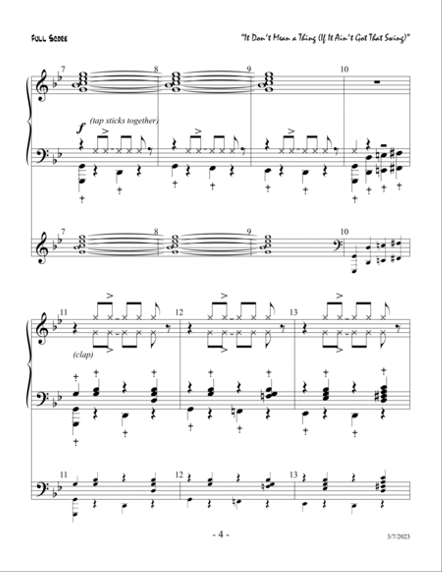 It Don't Mean A Thing (if It Ain't Got That Swing) Handbell Choir scores gallery preview page 4