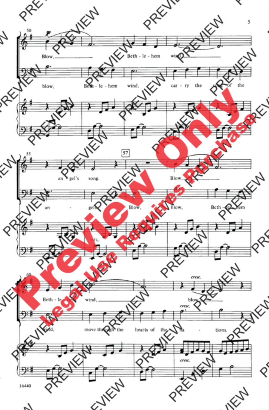 Bethlehem Wind 4-Part scores gallery preview page 5