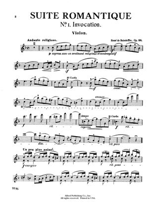 Book cover for Boisdeffre: Suite Romantique, Op. 24 (Nos. 1-3)