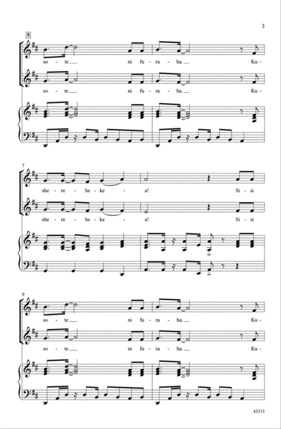 Sisi Sote Sisi Sote Choir scores gallery preview page 2