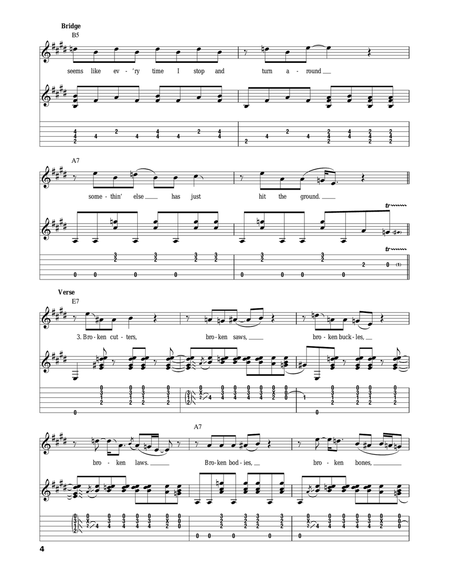 Everything Is Broken Acoustic Guitar scores gallery preview page 4