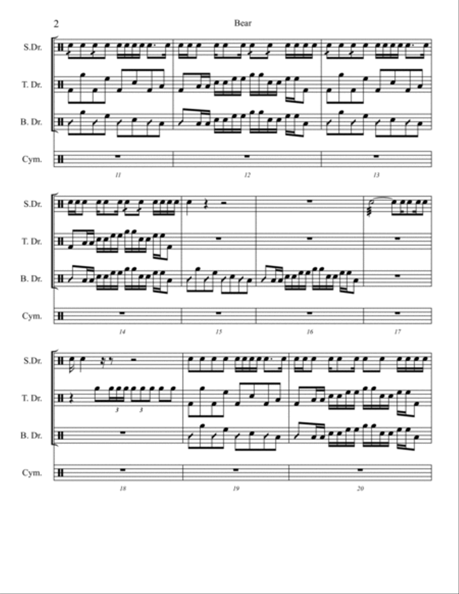 The Bear The Bear Marching Band scores gallery preview page 2