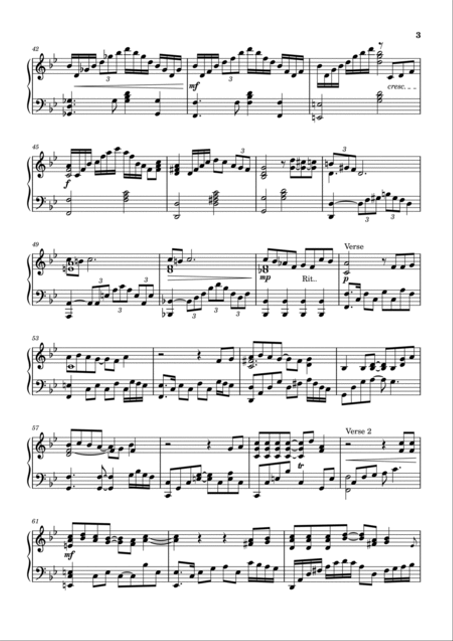 Life On Mars Life On Mars Piano Solo scores gallery preview page 3