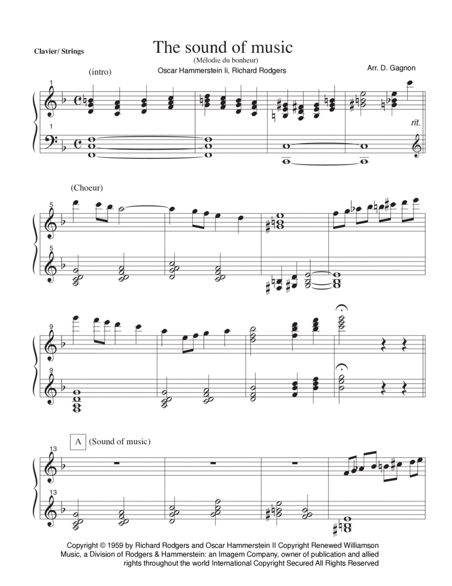 The Sound Of Music The Sound Of Music Voice scores gallery preview page 1