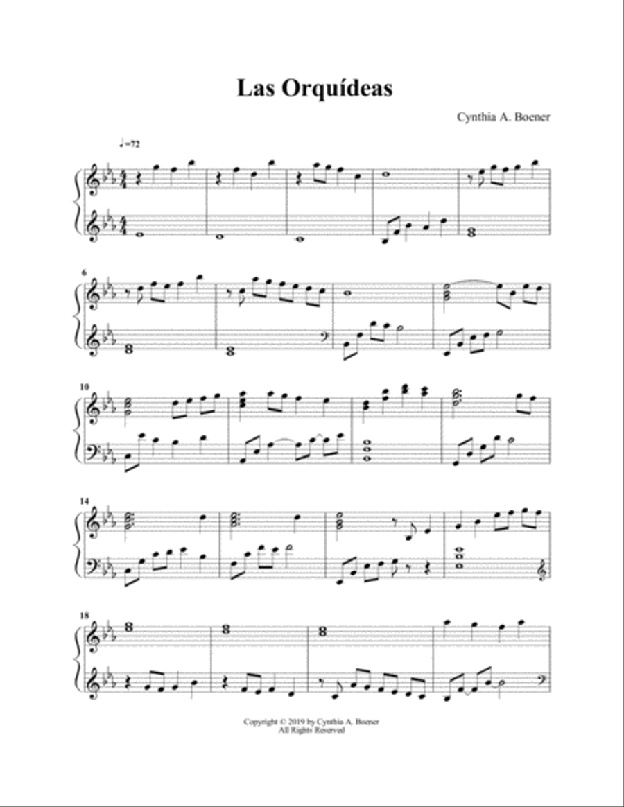 Las Orquídeas Las Orquídeas Harp scores gallery preview page 1