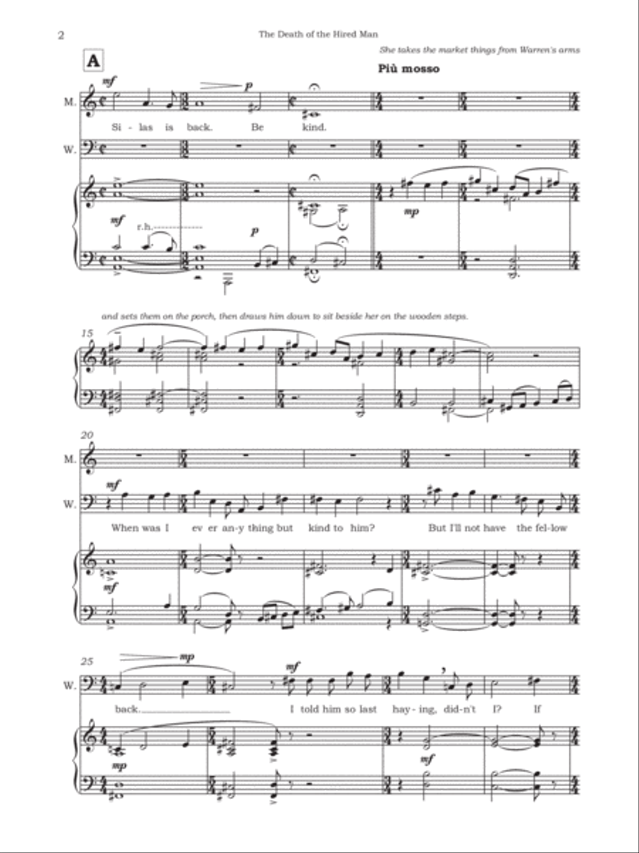 [Van de Vate] The Death of the Hired Man Medium Voice scores gallery preview page 6