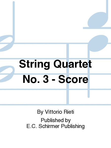 String Quartet No. 3 (Score)