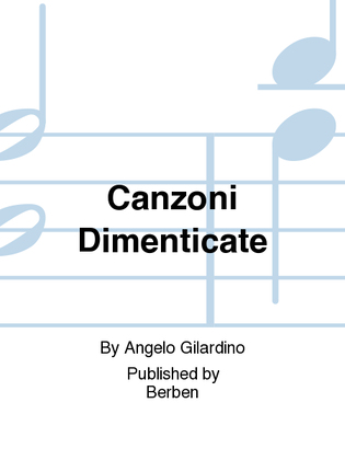 Book cover for Canzoni Dimenticate