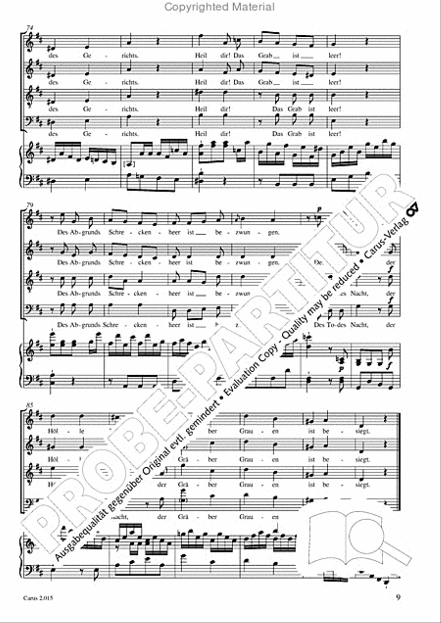 Carl Philipp Emanuel Bach & Gottfried August Homilius. Motets and Choruses Choir scores gallery preview page 11