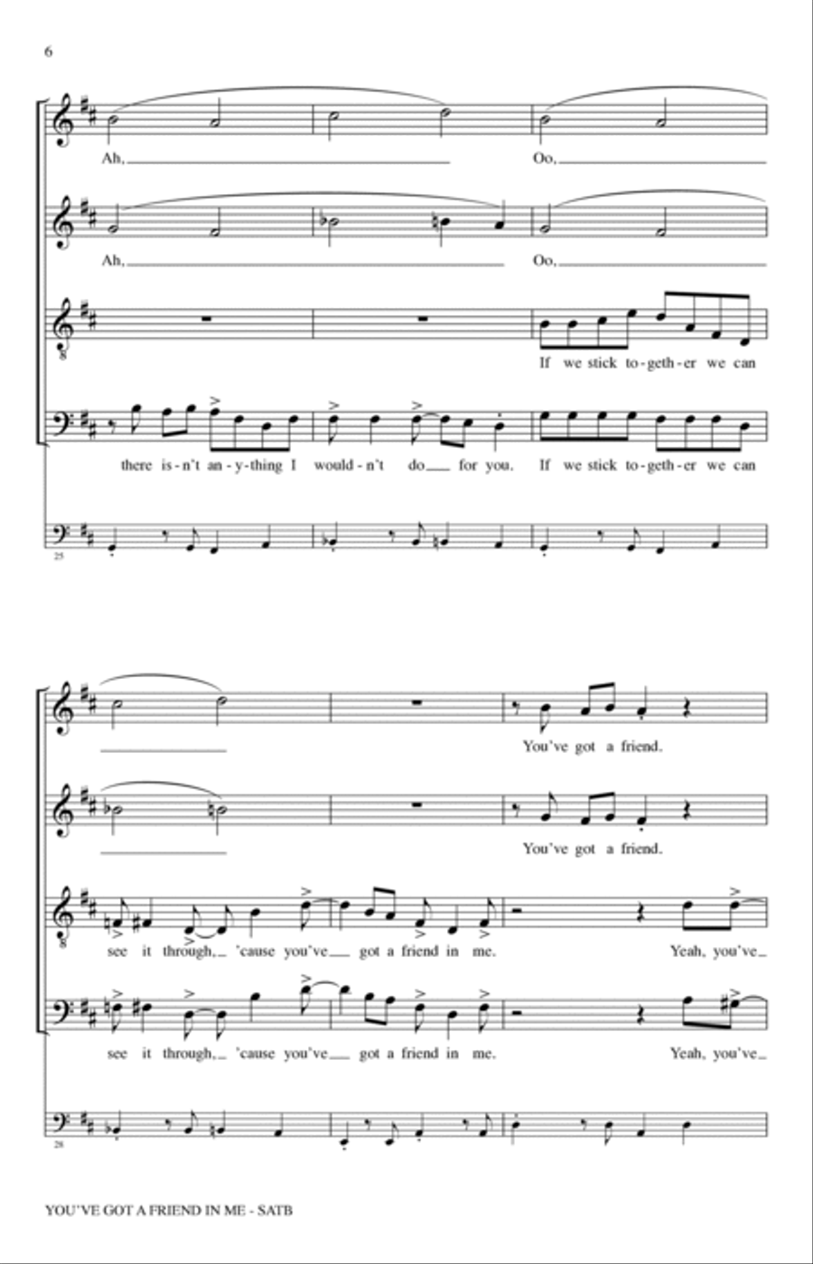 You've Got A Friend In Me (from Toy Story) (arr. Cristi Cary Miller) 4-Part scores gallery preview page 5