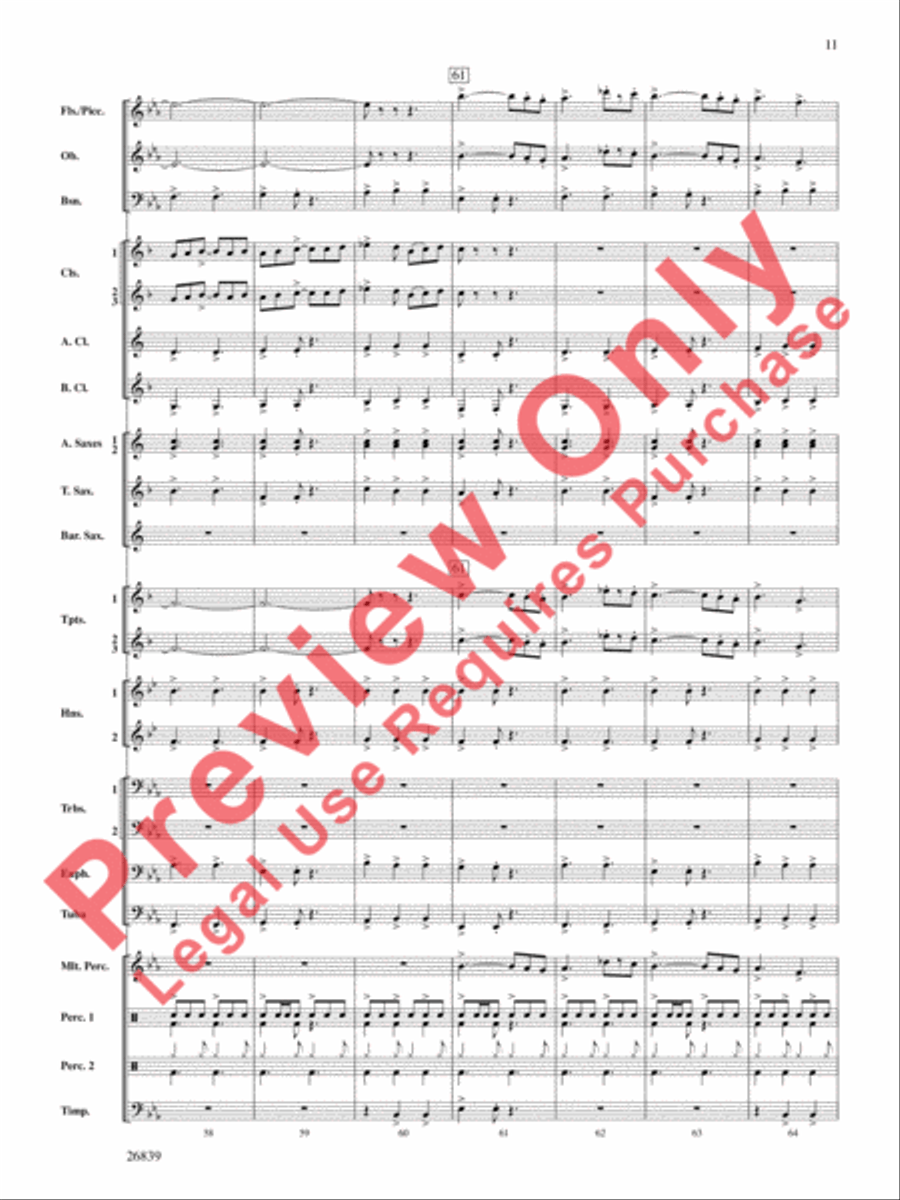 Flourish for Winds Concert Band scores gallery preview page 12