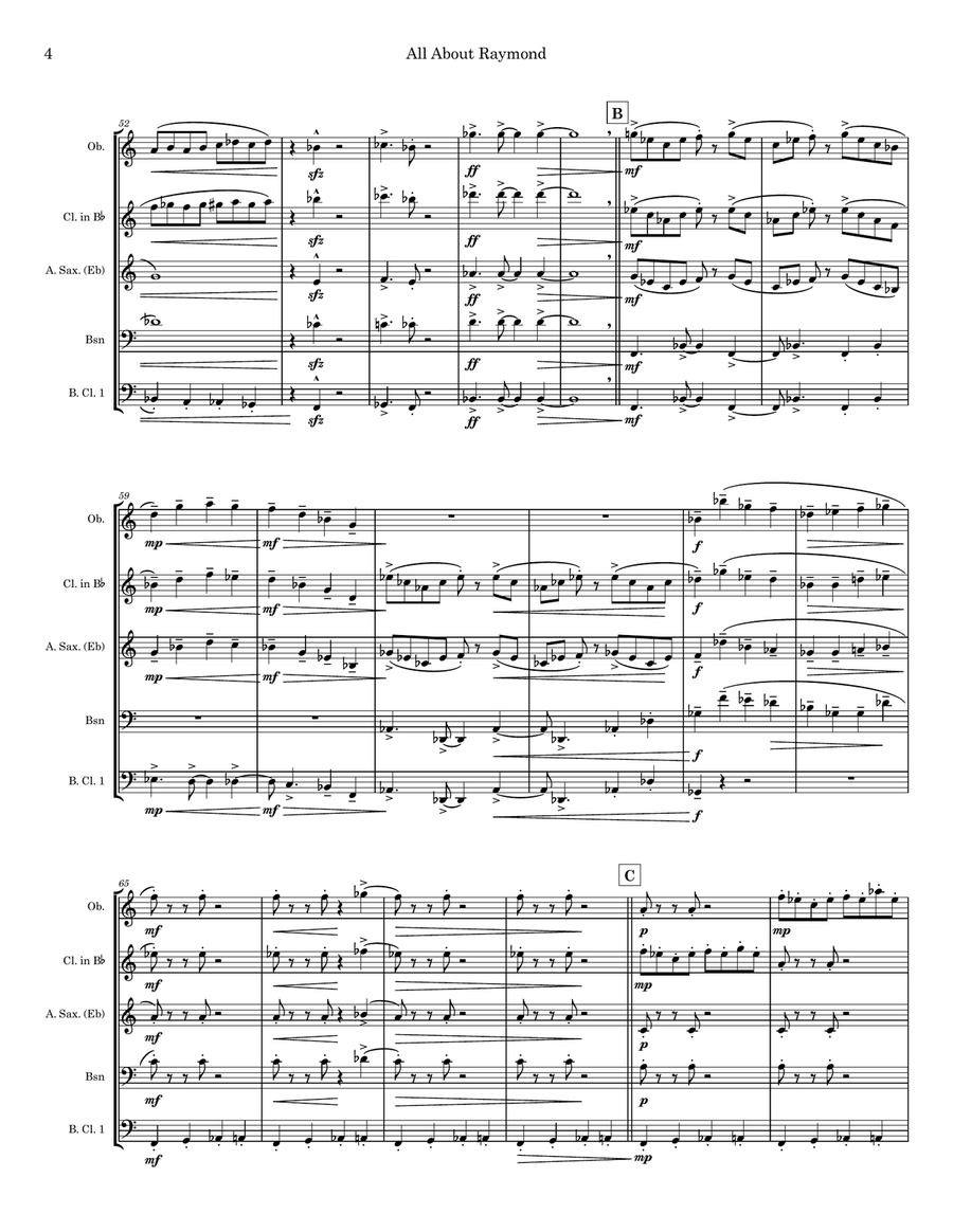 All About Raymond Woodwind Ensemble scores gallery preview page 5