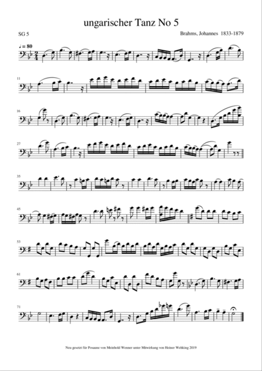 35 Pieces Grade 5 (of 6 - easy to difficult) Stücke Trombone Solo Posaune Soli Stück Stücke Piece Trombone Solo scores gallery preview page 6