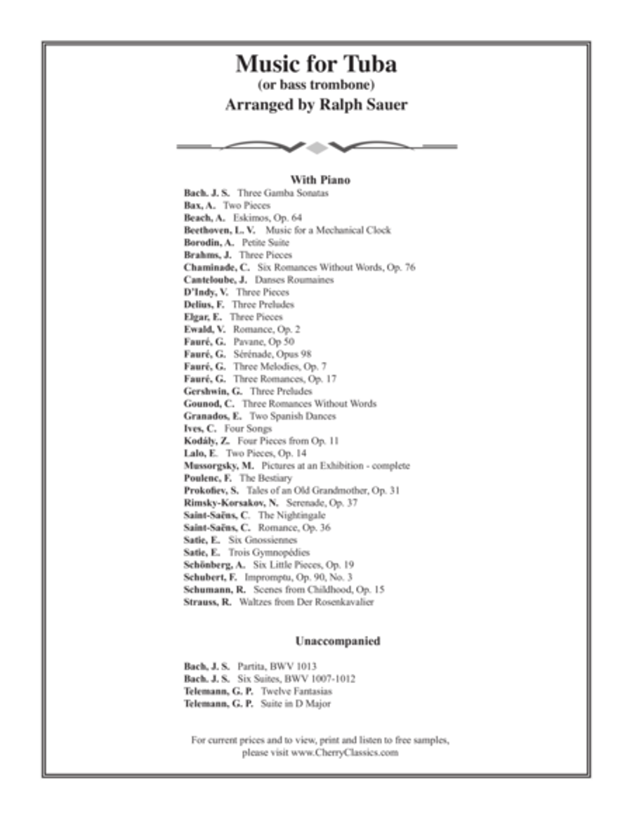 Music for a Mechanical Clock for Tuba or Bass Tromobne and Piano Bass Trombone scores gallery preview page 4