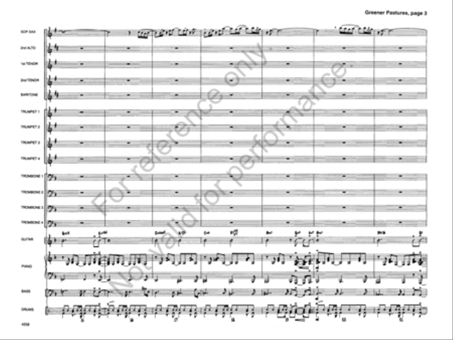 Greener Pastures Greener Pastures Jazz Ensemble scores gallery preview page 4