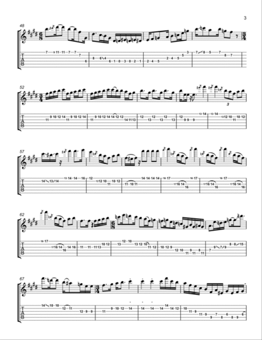 The Gathering Sky Electric Guitar scores gallery preview page 3