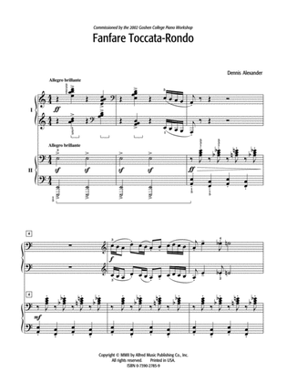 Book cover for Fanfare Toccata-Rondo - Piano Duo (2 Pianos, 4 Hands)