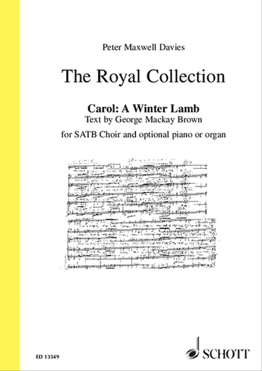 Carol: A Winter Lamb Satb Choir With Opt. Piano Or Organ 4-Part scores gallery preview page 1