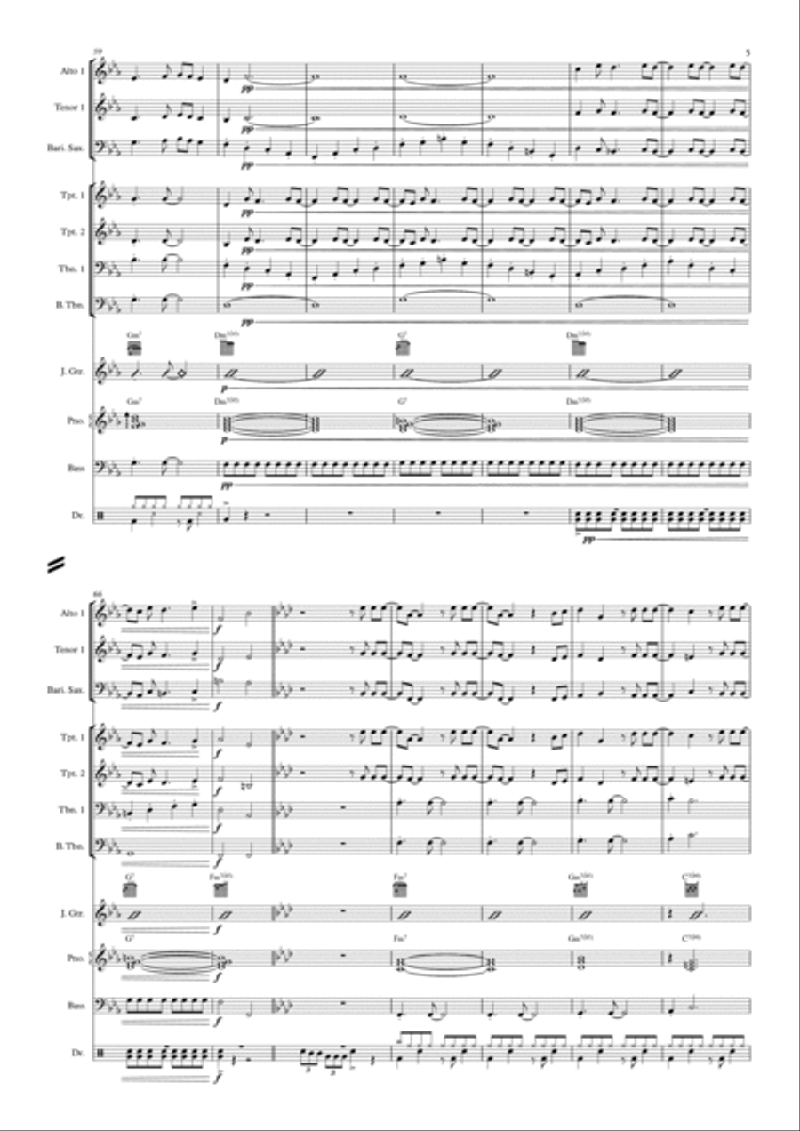 Smells Like Teen Spirit Jazz Ensemble scores gallery preview page 5