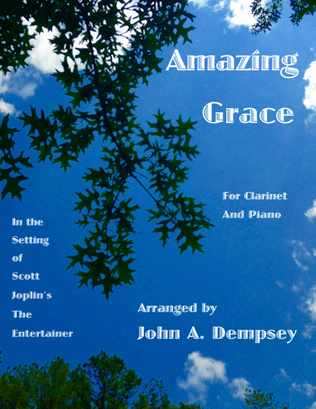 Book cover for Amazing Grace / The Entertainer (Clarinet and Piano)