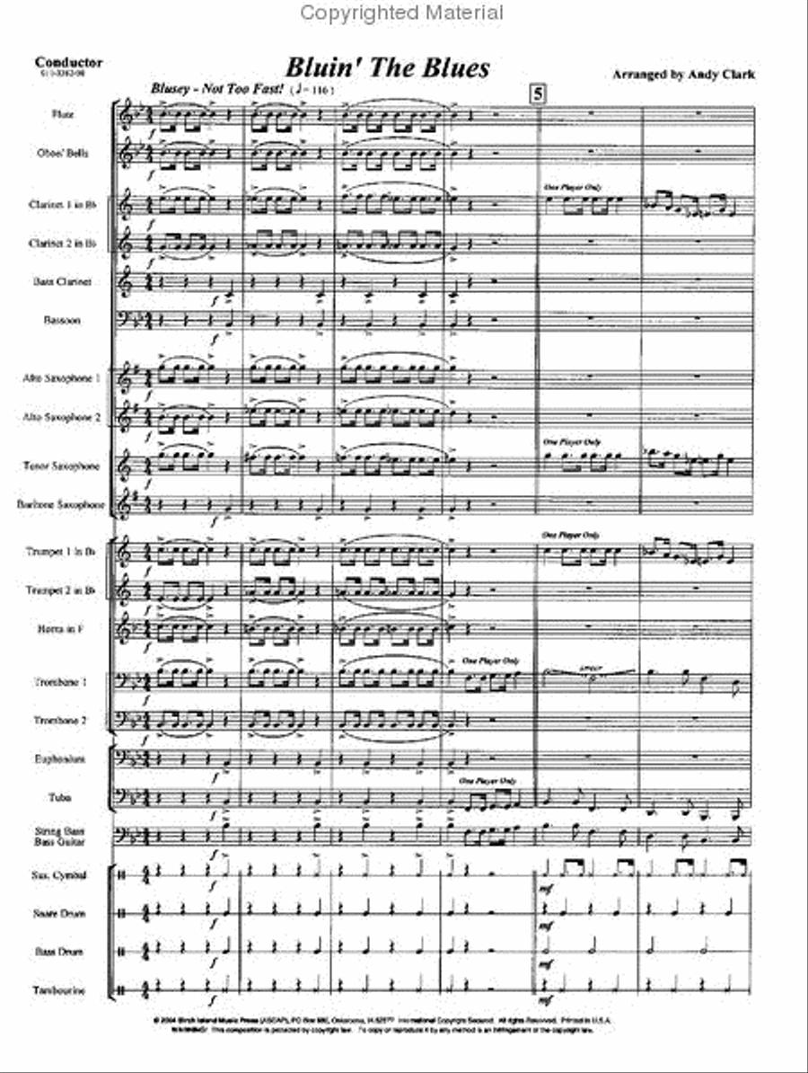 Bluin' the Blues Bluin' the Blues Concert Band scores gallery preview page 2