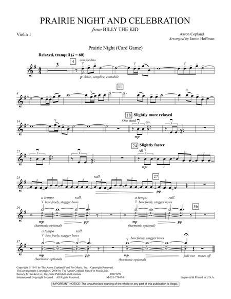 Prairie Night And Celebration (from Billy The Kid) - Violin 1