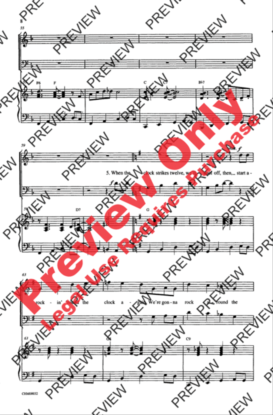 Rock Around the Clock SAB scores gallery preview page 8