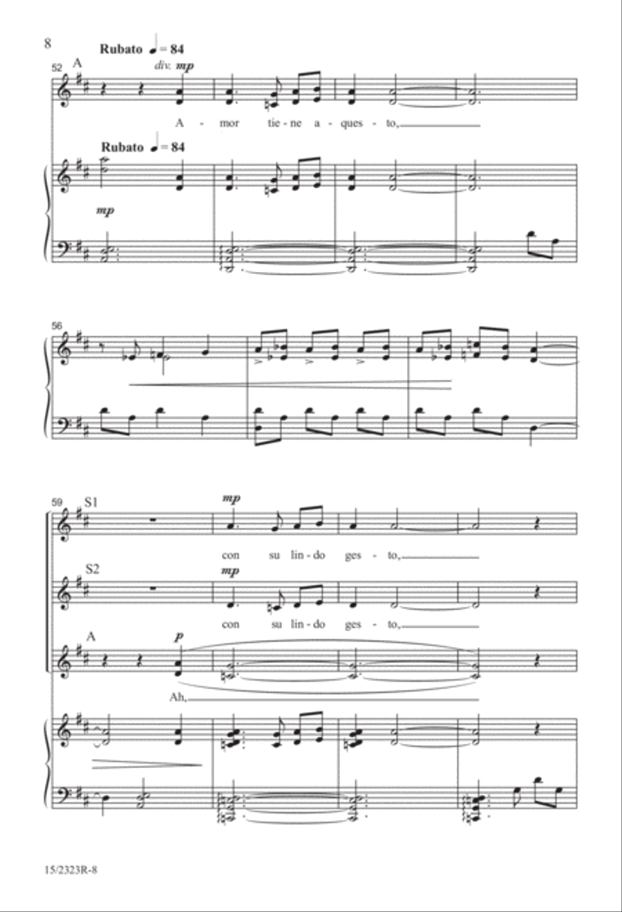 No puedo apartarme (I can't give up) SSA scores gallery preview page 8